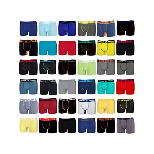 Boxershorts Herren Pack Surprise, Unterhosen Männer, Zufälliges Muster, Langlebig (6er Pack), Mehrfarbig, M von FREEGUN