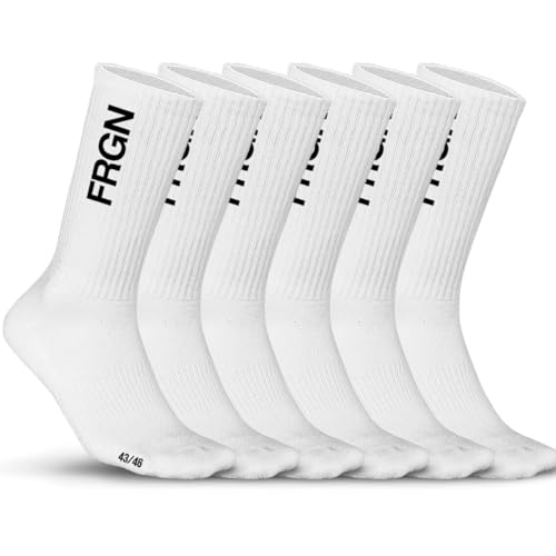 FREEGUN Herren Chaussette Fg/1/Tenx6 Socken, FRGN Weiß/Schwarz, 39-42 (6er Pack) von FREEGUN