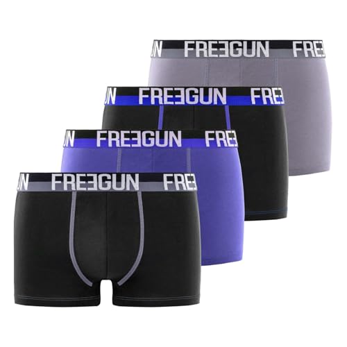 FREEGUN Herren Fg/1/Bc/Pk4/Gsa Retroshorts, Schwarz, XL (4er Pack) von FREEGUN