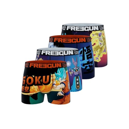 FREEGUN Herren Fgdbs/1/Bm/Pk4 Retroshorts, Blau/Violett/Orange/Gelb, XXL (4er Pack) von FREEGUN
