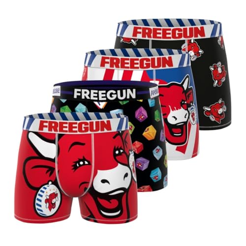 FREEGUN Herren Fglvq/1/Bc/Pk4 Retroshorts, Rot/Schwarz/Blau/Weiß, XXL (4er Pack) von FREEGUN