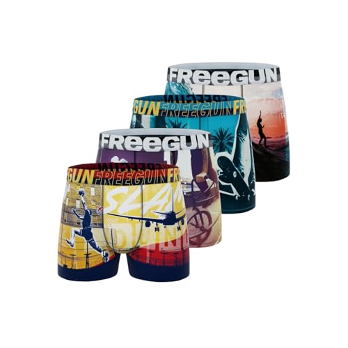 FREEGUN Herren Sommer Boxershorts, Atmungsaktiv und Ultra-weich (4er Pack), Größe 2XL von FREEGUN