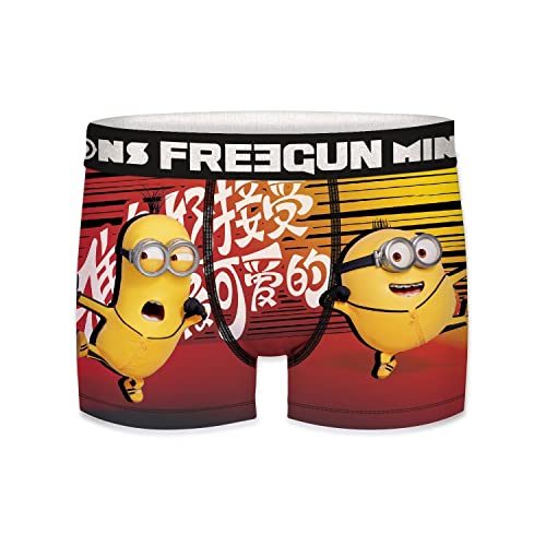 Unterwäsche Für Junge Leute Despicable Me, Boxershorts Junge, Bob Und Kevin, Rutschfester Halt, Rot Gelb, 8/10 Jahre von FREEGUN