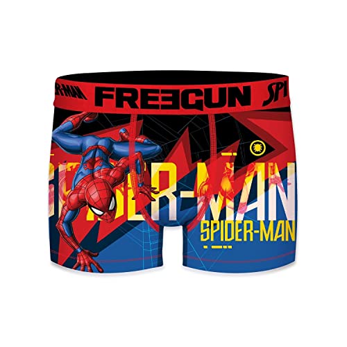 Boxershorts Junge Ultimate Spider-Man, Unterwäsche Für Junge Leute, Spider Man, Stretch, Rot/Blau/Gelb, 10/12 Jahre von FREEGUN