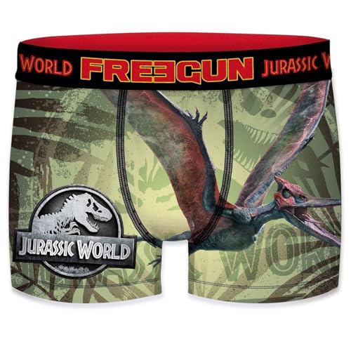 FREEGUN Jurassic World Herren-Boxershorts, Fly Pteranodon, L von FREEGUN