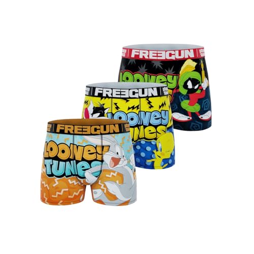 FREEGUN Kinder Looney Tunes Boxershorts, Bugs Bunny, Tweety und Sylvester (3er Pack), Größe 6/8 Jahre von FREEGUN