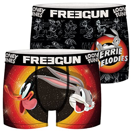 FREEGUN Looney Tunes Herren Boxershorts 2er Pack Bugs Bunny Daffy Duck Druck S M L XL XXL, Größe:S, Farbe:Motivmix 1 FREEGUN Looney Tunes Herren Boxershorts 2er Pack Bugs Bunny Daffy Duck Druck S M L XL XXL, Größe:S, Farbe:Motivmix 1 von FREEGUN