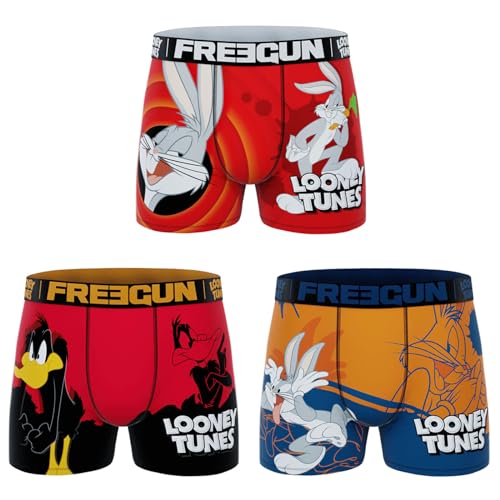 FREEGUN Looney Tunes Jungen Boxershorts, 3er Pack Loo9, 12-14 Jahre von FREEGUN