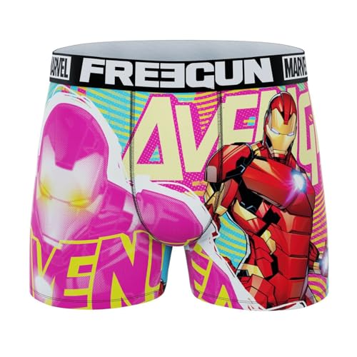 FREEGUN Marvel Avengers Iron Man Boxershorts Jungen, MV13, 12-14 Jahre von FREEGUN