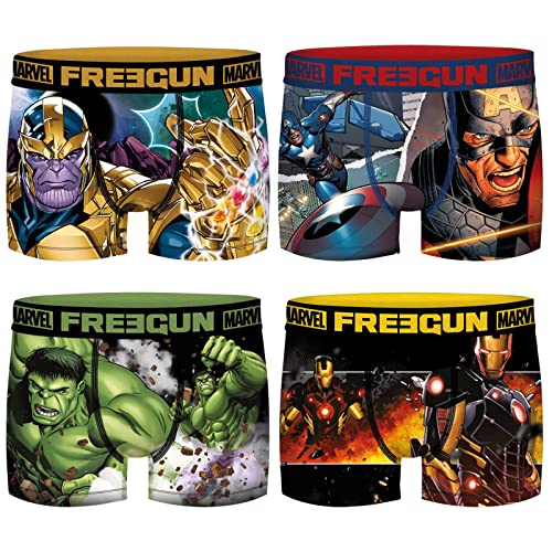 FREEGUN Marvel Avengers Jungen-Boxershorts, 4 Stück, Marvel Avenger 11 Pack, 12-14 Jahre von FREEGUN