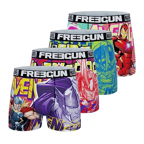 Freegun Jungen Boxer FGMV/3/BM/PK4 Retroshorts, Pack X4 Marvel 13B, 14 Jahre von FREEGUN