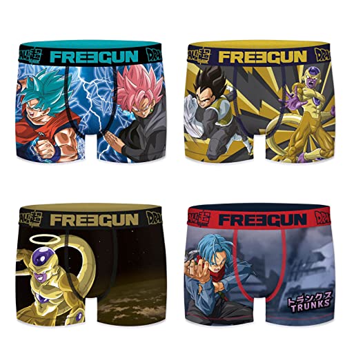 Kinder Boxershorts Naruto Shippuden, Jungen Unterhose, Stretch und perfekte Passform, Packung mit 4 dBs8, 14-16 Jahre von FREEGUN