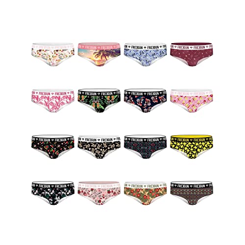 Unterhosen Mädchen Pack Surprise, Unterwäsche Mädchen, Zufälliges Muster, Anti-Schweiss (3er Pack), Schwarz, 12/14 Jahre von FREEGUN