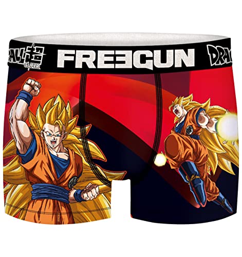 Unterwäsche Für Junge Leute Dragon Ball Super, Boxershorts Junge, Goku, Perfekte Passform, Rot Gelb, 12/14 Jahre von FREEGUN