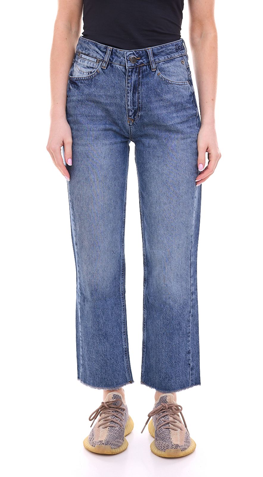 FREEMAN T.PORTER High Waist Damen Jeans Straight Fit knöchellang 76943349 Blau von FREEMAN T. PORTER