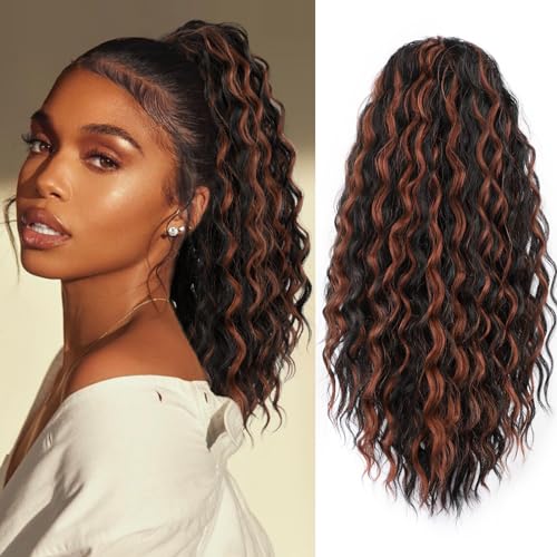 FREEMEIGE Pferdeschwanz-Extensions, lockig, mit Pferdeschwanzschnur, für schwarze Frauen, lockiger Clip, lockig, Pferdeschwanz-Extensions, 50,8 cm, synthetisches Haarteil für Party FREEMEIGE Pferdeschwanz-Extensions, lockig, mit Pferdeschwanzschnur, für schwarze Frauen, lockiger Clip, lockig, Pferdeschwanz-Extensions, 50,8 cm, synthetisches Haarteil für Party von FREEMEIGE
