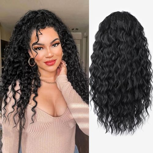 Freemeige Pferdeschwanz-Extensions, mit Kordel, für Damen, Kunsthaar, lang, gelockt, mit Clip, 50,8 cm Freemeige Pferdeschwanz-Extensions, mit Kordel, für Damen, Kunsthaar, lang, gelockt, mit Clip, 50,8 cm von FREEMEIGE