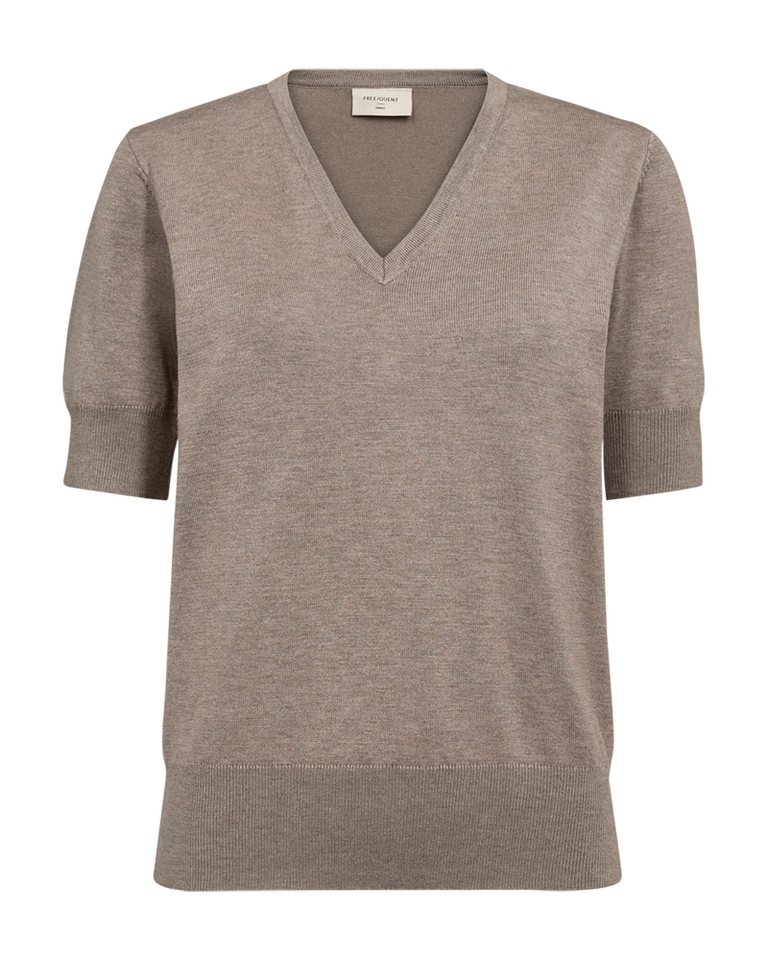 FREEQUENT Kurzarmpullover FQKATIE-PULLOVER mit V-Ausschnitt von FREEQUENT