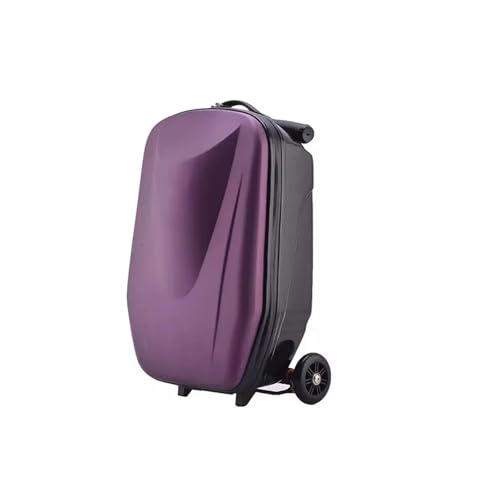 FREOJGU Rucksack-Trolley Gepäcktasche Koffer mit Rädern Skateboard Handgepäck Reisetrolley Mann Frauen Gepäck(Purple) von FREOJGU