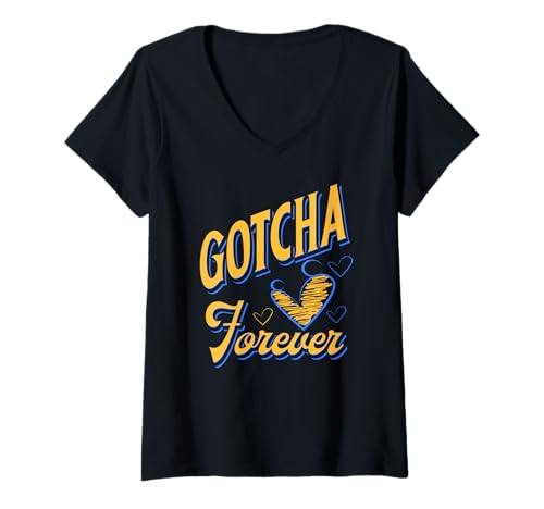 Damen Gotcha Forever Adoption Day Ankündigung Adoptiertes Kind T-Shirt mit V-Ausschnitt Damen Gotcha Forever Adoption Day Ankündigung Adoptiertes Kind T-Shirt mit V-Ausschnitt von FRESAN - Adoption Day Gifts For Adoptive Parents