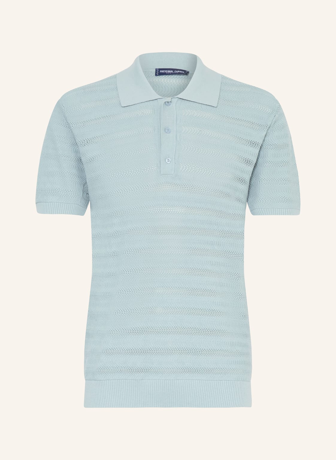 Frescobol Carioca Strick-Poloshirt Vidal blau von FRESCOBOL CARIOCA