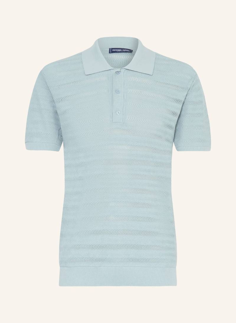 Frescobol Carioca Strick-Poloshirt Vidal blau von FRESCOBOL CARIOCA