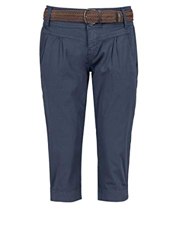 FRESH MADE Damen Capri-Hose mit Gürtel im Chino Stil Dark-Blue XXL von FRESH MADE