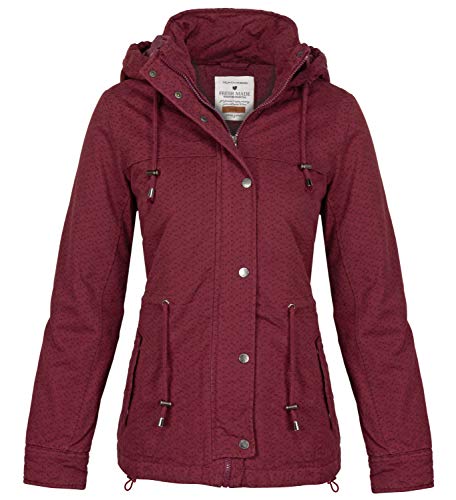 FRESH MADE Damen Winterjacke, Größe:S, Farbe:Bordeaux von FRESH MADE