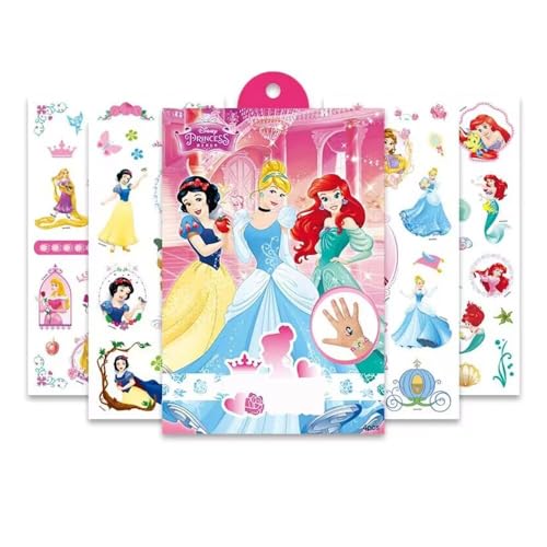 80 Princess Temporäre Tattoos PRINZESSIN Temporary Tattoo Stickers Set Party Favor Tattoo Aufkleber (4 Blätter) von FRESHOER