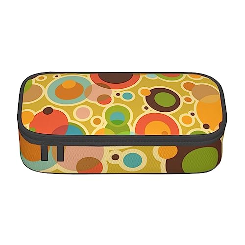 FRESQA Essen Muster Lustige Große Kapazität Durable Fach Schreibwaren Stift Tasche, Bleistift Box, Bunt abstrakt, Einheitsgröße, Schlüsselhülle von FRESQA