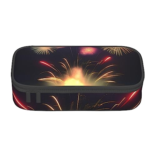 FRESQA Explosion Feuerwerk 3D Große Kapazität Durable Fach Schreibwaren Stiftebox, Explosion Feuerwerk 3d, Einheitsgröße, Schlüsselhülle von FRESQA