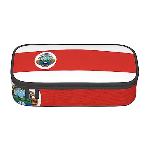 FRESQA Tropical Beach Drink Große Kapazität Durable Fach Schreibwaren Stifttasche Stiftebox, Flagge Costa Rica, Einheitsgröße, Schlüsselhülle von FRESQA