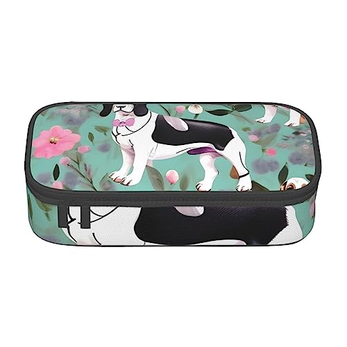 Sorte Frisches Gemüse Obst Große Kapazität Durable Fach Schreibwaren Stift Tasche, Bleistift Box, Süßer Basset Hound Blumen., Einheitsgröße, Schlüsselhülle von FRESQA