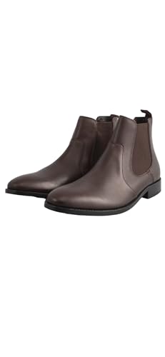 FRETZ men Sven Chelsea Boots Lederschuhe für Herren Rindsleder zu Business-Anzug & Casual Outfits (Braun, EU Schuhgrößensystem, Erwachsene, Herren, Numerisch, M, 44) von FRETZ men