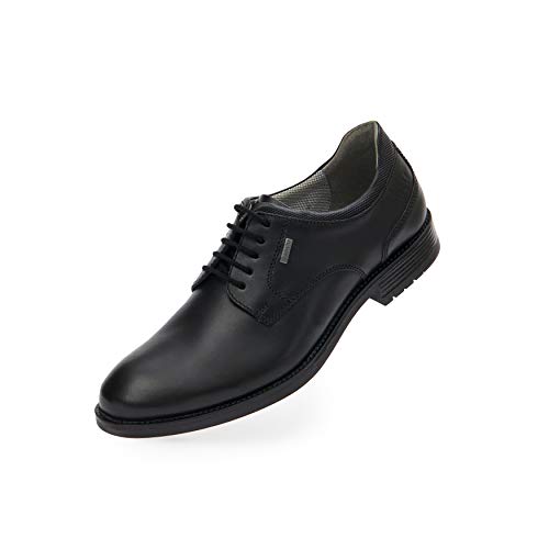 FRETZ men Sam Lederschuhe mit Gore Tex | Elegante und robuste Herrenschuhe | rahmengenähte Sohle | gepolsterte Innensohle, atmungsaktiv, wasserabweisend | Business & Freizeit | Mokka, Größe 41 von FRETZ men