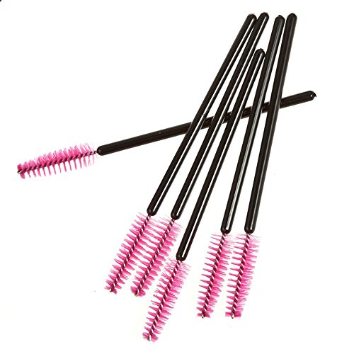 FRGMNT 50 in1 Wimpernbuerste Set Einweg Wegwerf Wimpern Mascara Buerste Fuchsie von FRGMNT