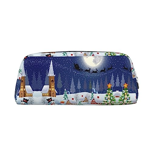 FRGMNT Federmäppchen mit Weihnachtsdruck, stilvolles Leder für Federmäppchen, silber, Einheitsgröße, Kinderrucksack von FRGMNT