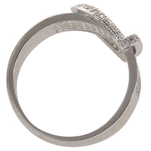 FRGMNT Modisch GüRtel Schnalle Zirkonia Gepflastert Weiblichen Ring mit Silber Ringe für Frauen Schmuck Silber 8 von FRGMNT