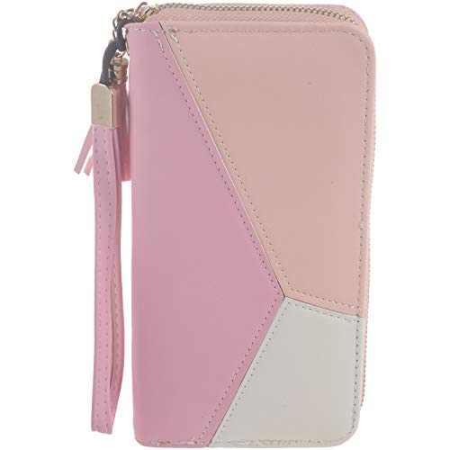 FRGMNT Neue Pu Frauen Brieftasche Beste Design Grosse Kapazitaet Mode Brieftasche Weibliche Maedchen Handy Tasche Geldbörse Karten Halter Lange Kupplung Geldbörse Rosa von FRGMNT