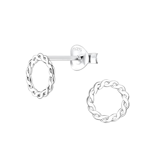 FRIEDA + PAUL Verschlungen ineinander Symbol Geo Basic Damen Frauen Mädchen Ohrstecker Ohrringe 925 Sterling Silber anlaufgeschützt Schmuckbox von FRIEDA PAUL 925 STERLING SILBER