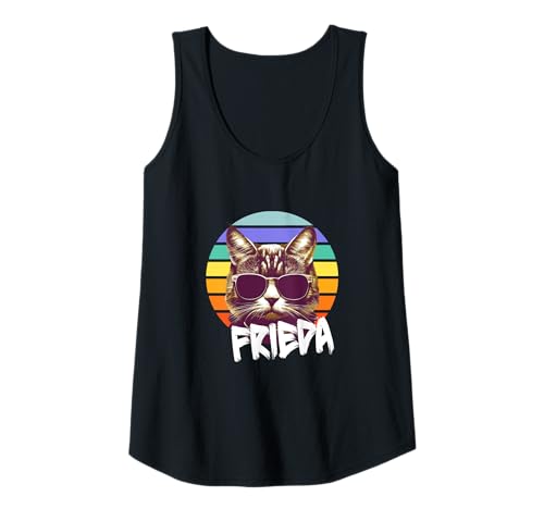 Damen FRIEDA - Schöner Mädchen Name mit lustiger Katze Tank Top Damen FRIEDA - Schöner Mädchen Name mit lustiger Katze Tank Top von FRIEDA Tochter Enkel Geburtstag Geschenkideen