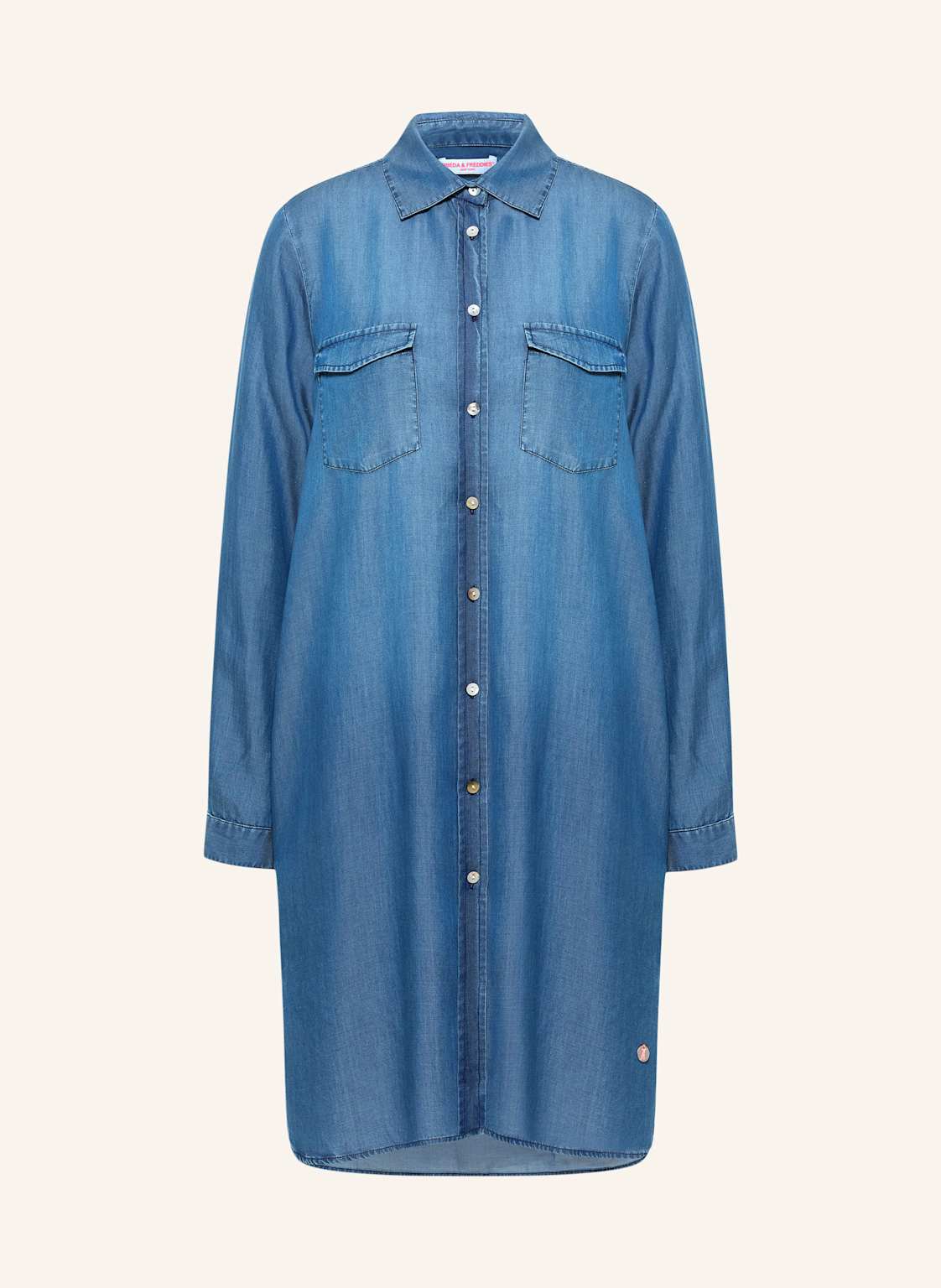 Frieda & Freddies Hemdblusenkleid In Jeans-Optik blau von FRIEDA & FREDDIES