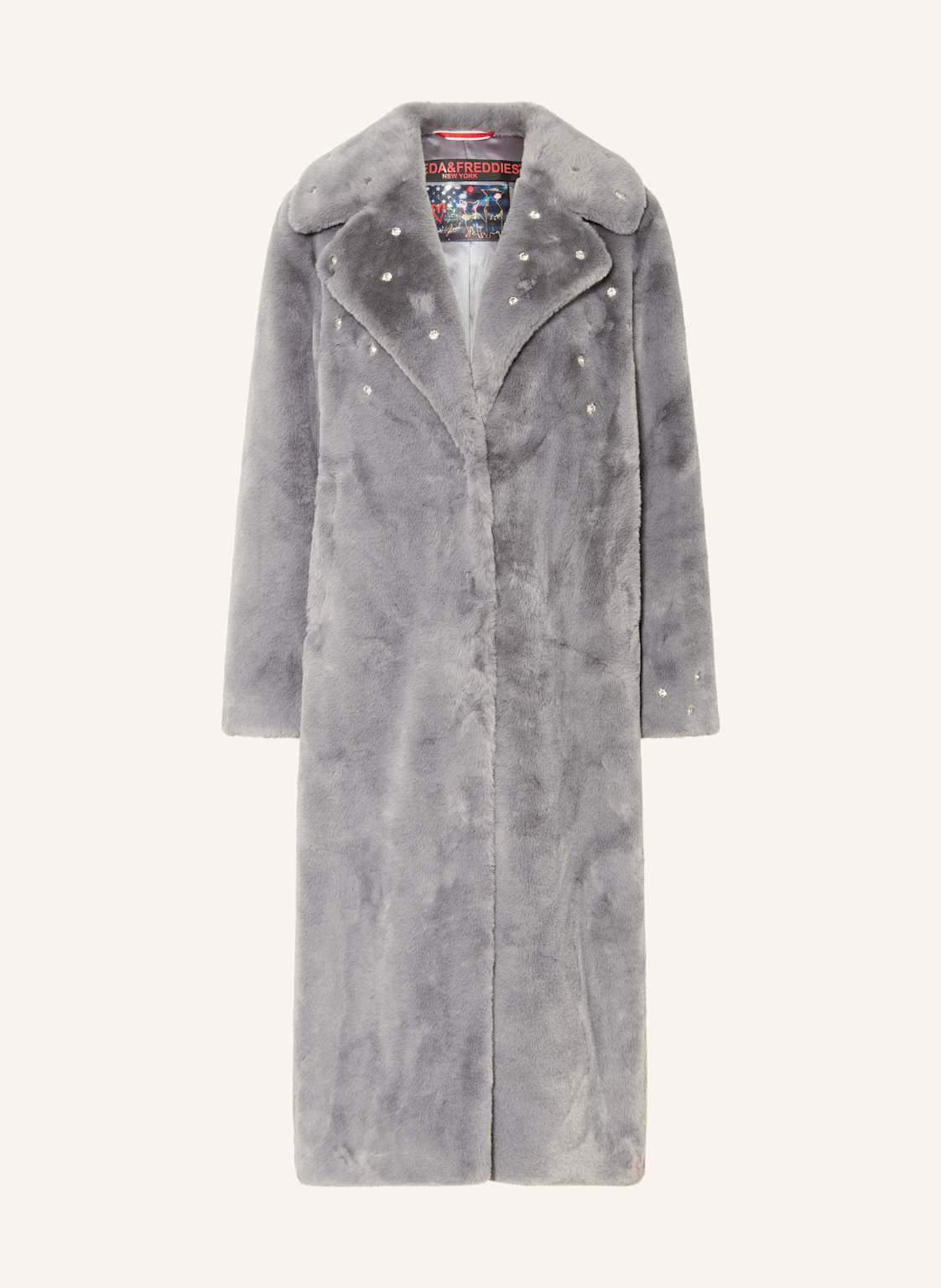 Frieda & Freddies Kunstfell-Mantel Moonriver 2 Mit Schmucksteinen grau von FRIEDA & FREDDIES