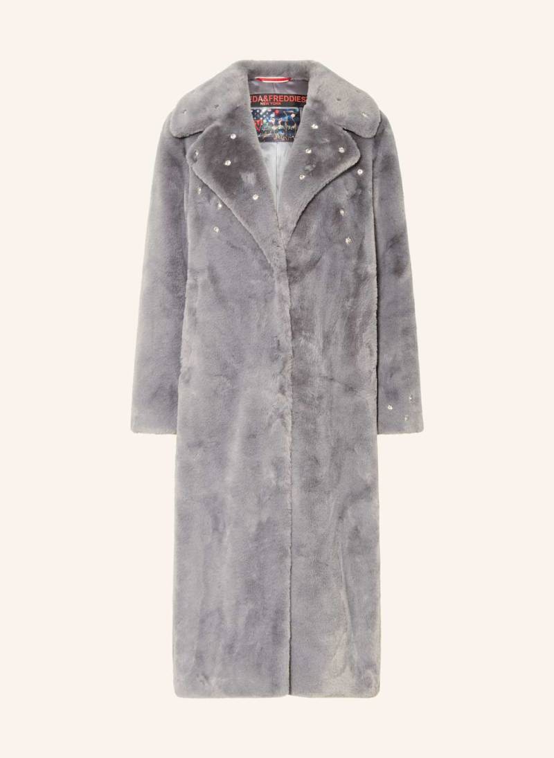 Frieda & Freddies Kunstfell-Mantel Moonriver 2 Mit Schmucksteinen grau von FRIEDA & FREDDIES