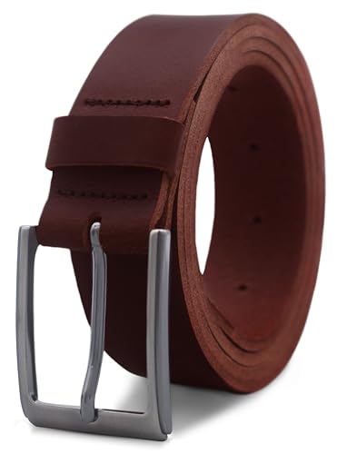 FRIEDRICH HOFFMANN Gürtel Herren schwarz - Ledergürtel Herren - 100% Leder - Anzuggürtel Business Gürtel Jeans - 3,5 cm - Made in Germany (Braun, 125 cm Bundweite = 140 cm Gesamtlänge) von FRIEDRICH HOFFMANN