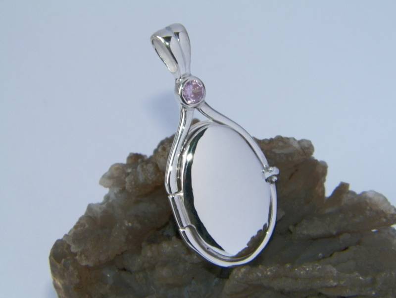 Hand Made in Usa 41 Mm-20 Mm Handgefertigt 925 Sterling Silber 4 Lite Rosa Cz Locket H2O Just Add Water Mermaids von FRIENDSJEWELRYinc