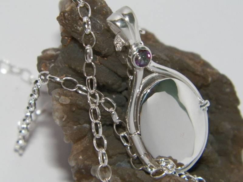Hand Made in Usa 41 Mm-20Mm Handgefertigte Solid 925 Sterling Silber H2O Meerjungfrauen 4Mm Natürliche Mystic Topaz Locket -Ketten Option Hinzufügen von FRIENDSJEWELRYinc