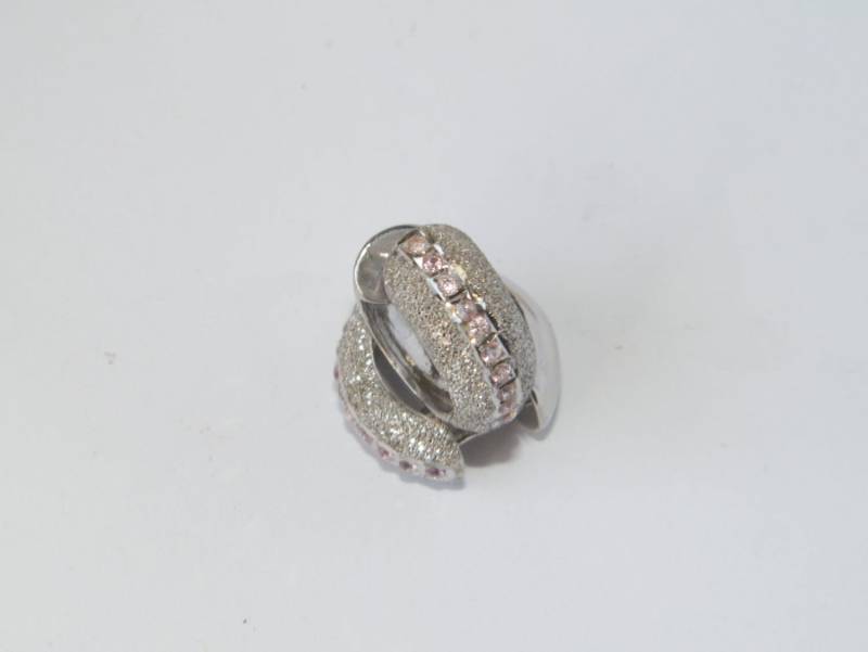 Handgefertigte .925 Sterling Silber Creolen Stardust Finish - 20 Stück 1, 4 Mm Natürliche Pink Saphir von FRIENDSJEWELRYinc