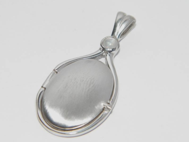 Handgemacht in Den Usa 41 Mm-20 Mm Handgefertigt 925 Sterling Silber 4 Cabochon Mondstein H2O Just Add Water Anhänger von FRIENDSJEWELRYinc