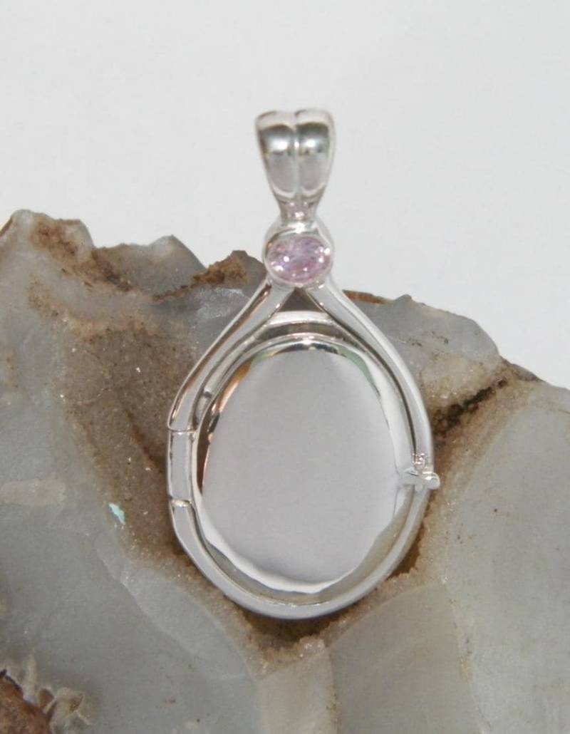 Handgemacht in Den Usa Größe 41 Mm -20 Handgefertigt 925 Sterling Silber 4 Pink Cz Locket H2O Just Add Water Mermaids Anhänger von FRIENDSJEWELRYinc